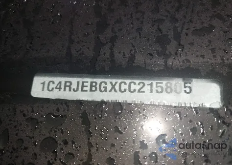 2012 Jeep Grand Cherokee Limited z USA, uszkodzony, nr VIN 1C4RJEBGXCC215805